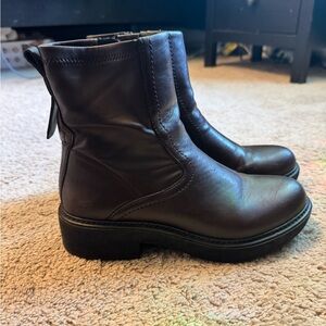 Franco Sarto Dark Brown Leather Ankle Boots